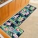 Produktbild WJSW 2 Stück Rutschfeste Küchenmatte, Rückseite Aus Gummi Fußmatte Läufer Teppich Set, Flamingo Design (50 * 80 + 50 * 160Cm),Two1,60 * 90+60 * 180CM