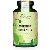 Organic Moringa Oleifera Tablets 2000mg Vegavero&reg; | NO Additives | Pure Moringa Powder from Sri Lanka | Lab-Tested &amp; Non-GMO