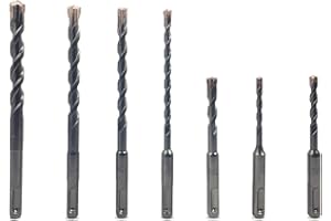 NORTOOLS Rotary Hammer Drill Bit Sets 7 PCS SDS Plus Drill Tungsten Carbide Tip with Cross Head PGM Mark Power Tools ​for Masonry Concrete Granite