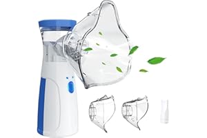 SOARFLY Inhalationsgerät Tragbar für Kinder Erwachsene, Inhalationsgerät Kinder Inhaliergeräte für Erwachsene wirksam und Leise, mit Mundstück und 2 Maske