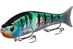 Bassdash SwimShad Glide Baits - Esca Artificiale Scivolante Articolata per Pesca a Persico, Luccio, Salmone, Trota e Muskellunge