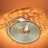 Hortum Şerit Led Dış Ortam, Bah&ccedil;e, A&ccedil;ık Alan Aydınlatma 220v Fişli SB-6539 (Amber, 10 Metre)