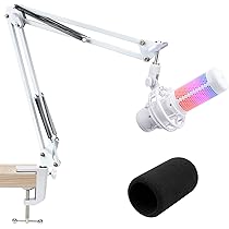 Microfoonarm, Aokeo AK-55 bureau laag profiel verstelbare microfoonarm standaard, geschikt voor blauwe yeti, sneeuwbal iCE, HyperX QuadCast, SoloCast, Elgato Wave, enz