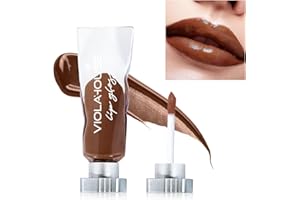VIOLA HOUSE Brillo de Labios, Lip Tint Stain, Barra de Labios Brillante Maquillaje de Labios No Pegajoso.4ML/0.13Fl.Oz (6 call me boss)
