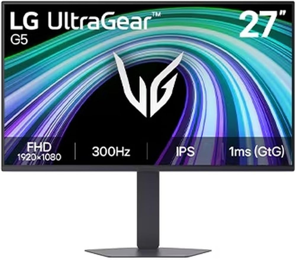 LG 27G550B-B 27" UltraGear G5 1ms (GtG) 300Hz (2xHDMI+DP) G-SYNC FreeSync IPS FHD Pivot Oyun Monitörü
