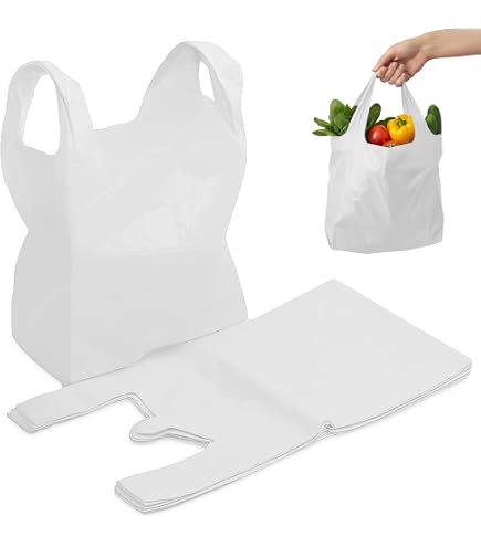 Sacchetto di Plastica Canottiera 100% Biodegradabile 35x50cm (2000 Pezzi