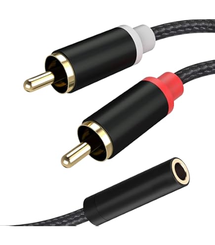 Cavo Adattatore Audio Jack 3.5mm A RCA - 20cm, Nero, Per Collegare Dispositivi Audio - Foto 14