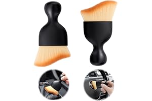 KHDULQ 2 Piezas Cepillo Limpieza Coche, Limpieza Coche Interior,Limpieza Coche,Limpieza Interior de Coche,Brochas Detailing Coche,para La Limpieza del Interior del Automóvil, Cepillos para Detalles