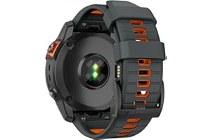 MYSNBKN Pasek Quick Fit 26 mm do zegarka Garmin Fenix 8 51 mm / Fenix 7X Pro / Fenix 7X / Fenix 6X Pro / Fenix 5X / Fenix 5X Plus / Fenix 3 / Fenix 3 HR, miękki silikonowy pasek zapasowy