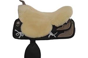 ‎ENGEL REITSPORT Engel Reitsport | Lammfell Sattelsitzbezug Sattelauflage SABEZ3 für Western Reitsattel mit Hornausschnitt Horndurchlass