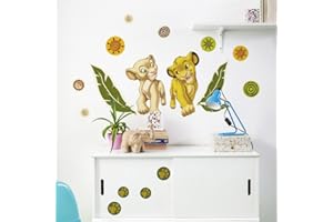 KOMAR Pared de pared Simba and Nala 50 x 70 cm, 17 tlg.