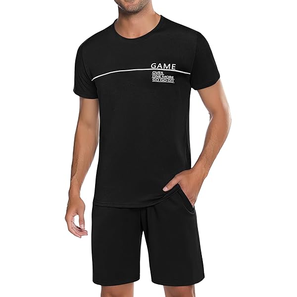 Marvmys Pyjama heren korte mouwen zomer