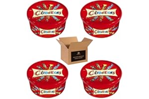 SHOPIOR Christmas Sweet Treats Assortment Tub – Sweets Box with Love Hearts, Refreshers, Drumsticks for Kids & Adults 500g (Pack 4, Celebrations)