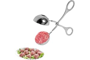 HERCHR Scoop per Polpette, Pinze per Polpette in Acciaio Inossidabile, Cake Pop Maker per Polpette, In Acciaio Inox Ballers di Carne, Melone Baller, Scoop per Biscotti per Utensili da Cucina