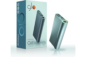 GLO Hyper X2 Air Tabakerhitzer, Elektrischer Tabak Heater für klassischen Zigaretten Geschmack, Alternative zur E-Zigarette, Einfache Reinigung, bis zu 20 Sticks pro Akku-Ladung, Light Teal