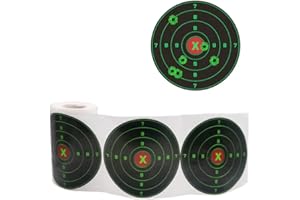 ADCSHOP 100 bersagli reattivi per tiro - adesivi effetto splatter in verde fluo, diametro 10 cm 4" Inches - alta visibilità per allenamento di precisione con aria compressa e Airsoft