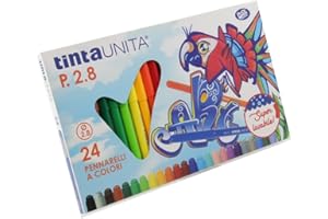 POOL OVER POOLOVER PENNARELLI A Colori Confezione da 24 Punta 2.6 Tinta Unita