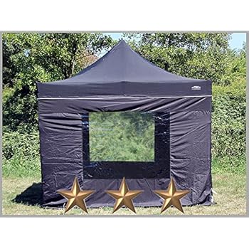 Amazon.de: Faltzelt Faltpavillon 3x3m 3x3m Schwarz mit 4 ...