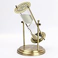 Excefore Hourglass Timer, 15 Minute Metal Hourglass Timer,Rotatable Vintage White Sand Clock,Vintage Rotating Sand Watch 15 Min, Suitable for Gifts, Home, Games, Study, Office Decoration