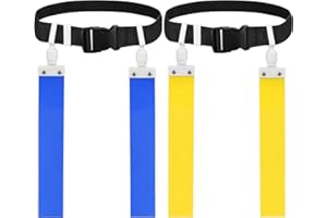 DkOvn Flag Football Belt, 1/10/14pcs Adjustable Flag Football Belt with Belt and Flags, for Kids, Youths, Adults