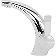 Sanijet Uniquely Designed Single Handed Water Temperature Controller Deck Mounted Chrome Bathroom Faucet Arc