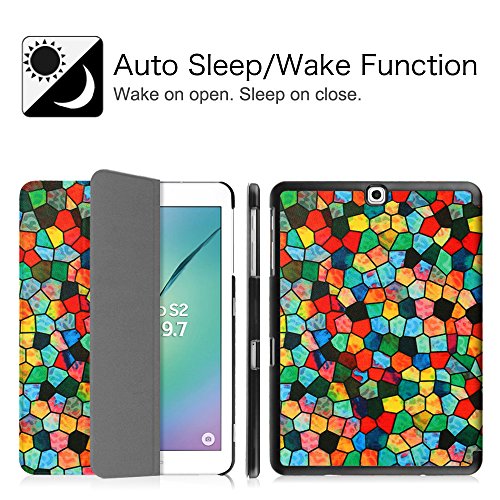 Fintie Samsung Galaxy Tab S2 9.7 Hülle Case – Ultra Schlank Superleicht Ständer Smart Shell Cover Schutzhülle Tasche mit Auto Schlaf / Wach Funktion für Samsung Galaxy Tab S2 T810N / T815N / T813N / T819N 24,6 cm (9,7 Zoll) Tablet-PC, Mosaic - 3
