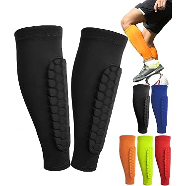 Protège-Tibias NHQZ Pour Enfants - Avec Protection Cheville, Respirants Et Ajustables - Football Garçons Filles