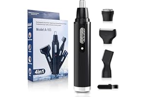 ETENTOUS Tondeuse Nez, Coupe de poils de nez 4 en 1 USB rechargeable nez tondeuse hommes oreille tondeuse nez Remover barbe tondeuse sourcils tondeuse hommes femmes
