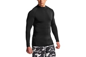 TSLA Men's UPF 50+ Long Sleeve Rash Guard, UV/SPF Quick Dry Swim Shirt, Water Surf Swimming Shirts