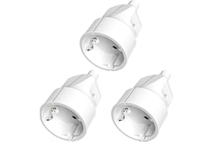 HITRENDS Lot de 3 raccords Schuko blancs - Fiche allemande avec contact de protection pour l'intérieur