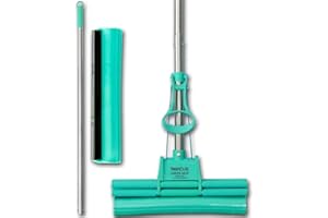 ABACUS® Wischmop, Wischmopp extrem saugstark + Ersatzschwamm , Green Mop, Wischer, Wringmop, Mop, Mopp, Bodenreiniger, Bodenm