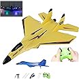 Jaiafupm Remote Control Wireless Airplane Toy - 2.4Ghz Su-35 RC Plane, Foam RC Fighter Plane Jet with Lights, Drop-Resistant Fighter Glider, Remote Control Air Planes Toy for Flight Lovers