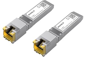 SODOLA [2 Pack] 10GBase-T RJ45 SFP+ Module, SFP to RJ45, 10G SFP Copper Transceiver, Compatible with Ubiquiti UniFi, TP-Link, Mikrotik and Other Open Switches, Hot Pluggable, Plug and Play, Up to 30m