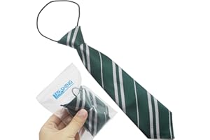 TAOSHENG TAOSHEN 29CM Elastic Pre-Tied Kids Necktie, College Style One Size Elasticated Stain Plain Boys Girls Stripe Formal Tie for Wedding Graduation School Uniforms