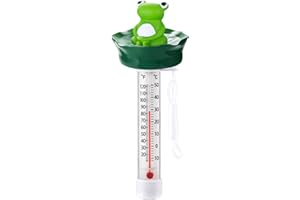 INCETUE Pool Thermometer Floating, Cute Frog Water Thermometer with String for Ice Bath, Cold Water Temperature Gauge for Outdoor & Indoor Swimming Pools, Spa, Pond, Hot Tub, Wild Swimming