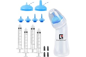 Gufastoe Lot de 15 biberons d'élevage pour animaux de compagnie, avec mamelon d'alimentation et seringues, pour kit d'allaitement pour chiot, chien, chat ou autres animaux de compagnie nouveau-nés
