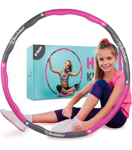GATE FITNESS Hula Hoop Cerceau Pour Perdre Du Poids [1,2 Kg/1,5 Kg/2 Kg] | 6 à 8 Segments Avec Design Ondulé | Débutant Et Avancé | Cerceau De Fitness Avec Mousse