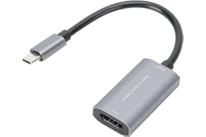 HEAYZOKI USBC C zu HDMI, Videoaufnahmekarte TYP-C HDMI zu USB-C 4K 1080P Spiel Live Silbergrau Free Drive Z29A, hochauflösende HDMI-Spielaufnahmekarte für Mobiltelefone, Spielekonsolen, Set-Top-Boxen, Kameras