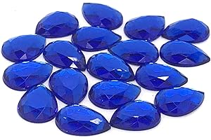 EIMASS LONDON BASED COMPANY Pack of 50 EIMASS® Glue on Acrylic Flat Back Crystals, Rhinestone, Fancy Diamante to Embellish Costumes, Bags, Furniture, Learning Projects