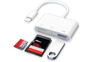 QOCO USB C SD Card Reader for IPad/Mac/Laptop and More USB C Memory Card Reader for SDHC SDXC Micro SD RS-MMC UHS-I Cards and USB Peripherals Adapter Can Be Recognized Supports Two-Way Transmission