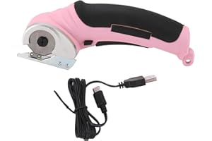 Joyzan Rotary Cutter, Handheld Cordless Electric Scissors 240RPM Rechargeable Cardboard Cutter 4.2V 2000mAh Fabric Shears Portable Cutting Tool with Safety Lock for Carpet Box Sponge Leather Crafting