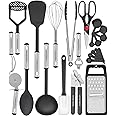 Kitchen Utensil Set - 23 Pcs Nylon Cooking Utensils Set for Non Stick Pans Kitchen Set - Kitchen Utensils Set Spatula Set - K