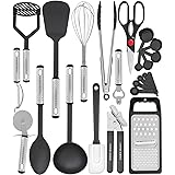 Kitchen Utensil Set - 23 Pcs Nylon Cooking Utensils Set for Non Stick Pans Kitchen Set - Kitchen Utensils Set Spatula Set - K