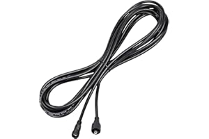 intelamp Cavo di Prolunga CC Impermeabile 5,5 x 2,1 mm Cavo di Collegamento per Luci Esterne per Luci Solari da Giardino 5m, Nero