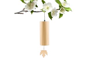 Wind Chimes Bamboo, Dwafill Scacciapensieri da Appendere, Campanelli Eolici In Bambù Melody, Campane a Vento per Esterno, Adatti per Balcone, Giardino, Chiesa, Camera da Letto (Accordo di Fa)