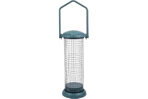 YARNOW Wild Bird Feeder Hanging Bird Seed Feeder Tube Wildlife Food Holder Cage Feeding Container with Hanger for Outdoor Bird Watching Garden Yard Ornament (Green))