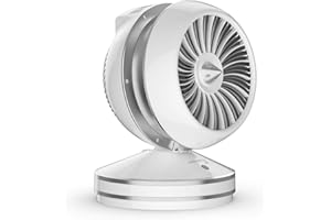 Rowenta Air Force Intense 2-en-1 Ventilateur Chauffage Silencieux Multi-Oscillation éco Mode Auto Timer Fonction départ différé Télécommande HQ7152F0, Blanc, 43x32x32 CM