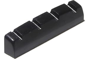 BLACK DOG MUSIC SUPPLIES Black graphite Bass guitar top nut 4 string 43mm x 6mm