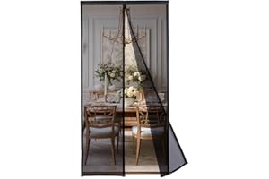 MAGICDOOR Zanzariera Magnetica Finestra 70x135cm, Fibra di Poliestere Colore Puro Tenda Zanzariera con Forte Magnete Traspirante Zanzariere Magnetiche per Camera Letto Soggiorno Porta ingresso-Nero