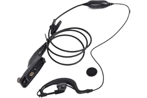 HYSHIKRA Walkie Talkie Security Earpiece Headset Compatible with Motorola DP3400 DP4400 DP4800 DGP4150 XiR-P8200 Radio G Shape Ear Piece with Mic and PTT